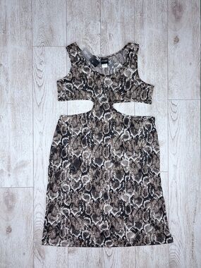 Cover Me Size XL Snake Print Side Cutout Tank Dress